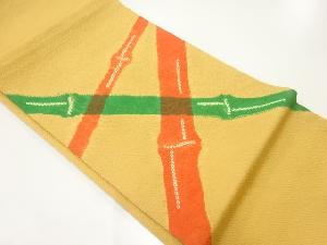 絞り竹模様開き名古屋帯（額縁仕立て）